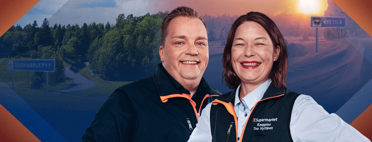 Aarni ”Nessi” Valkonen ja Tea Hyttinen, K-Supermarket Kittilä, Kittilä Aarni ”Nessi” Valkonen ja Tea Hyttinen, K-Supermarket Kittilä, Kittilä